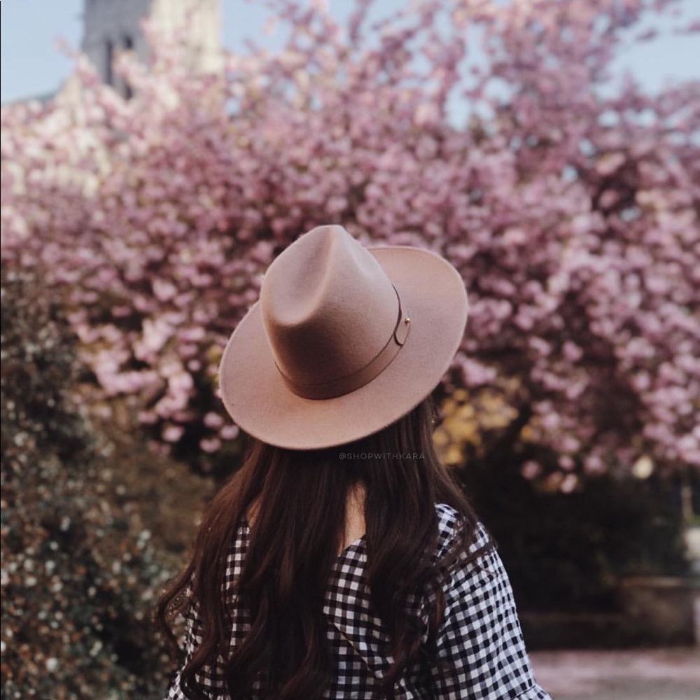 Lack of Color Pink Fleur Wool Bohemian Hat Small